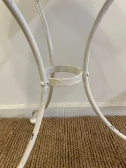 New Pamono White Iron Pedestal Table