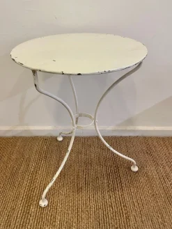New Pamono White Iron Pedestal Table
