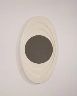 Pamono White Lacquered Wooden Mirror, 1960s> Mirrors