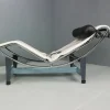 Hot Pamono White Leather LC4 Chaise Longue by Le Corbusier for Cassina, 1960s