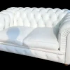 New Pamono White Leather Sofa, 2000s