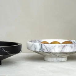 Pamono White Lilac Marble Narrow Bowl from Kiwano Concept><noscript><img width=