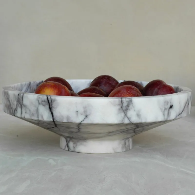Pamono White Lilac Marble Narrow Bowl from Kiwano Concept> Tabletop|Bowls