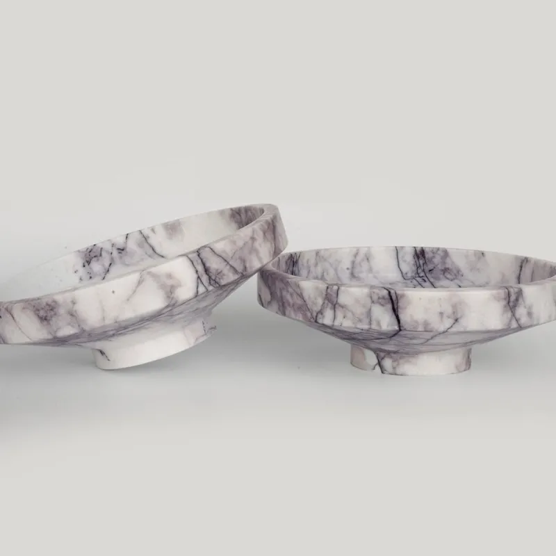 Pamono White Lilac Marble Narrow Bowl from Kiwano Concept> Tabletop|Bowls