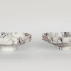 Pamono White Lilac Marble Narrow Bowl from Kiwano Concept><noscript><img width=