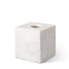Pamono White Marble Square Tissue Box by Royal Bee Design> Trunks, Crates & Baskets