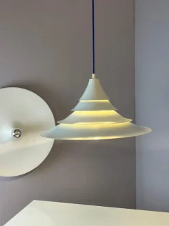 Sale Pamono White Pagoda Pendant by Ricardoni for Nordisk Solar