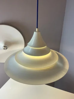 Sale Pamono White Pagoda Pendant by Ricardoni for Nordisk Solar