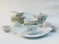 Clearance Pamono White Porcelain Tableware Set from Bidasoa, 1960s, Set of 27