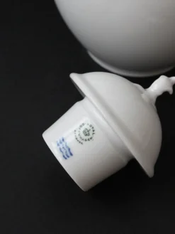 Pamono White Porcelain Teapot from Royal Copenhagen, 1980><noscript><img width=