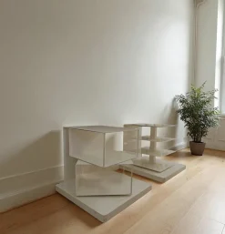 Hot Pamono White Ptolomeo Bookcases, 1980s, Set of 2