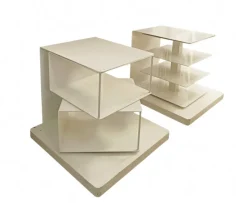 Hot Pamono White Ptolomeo Bookcases, 1980s, Set of 2