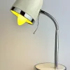 Outlet Pamono White Space Age Table Lamp with Chrome Flex Arm, 1970s