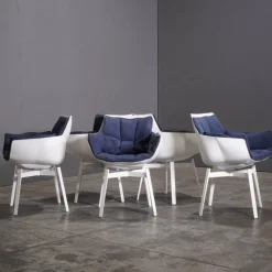 Sale Pamono White Swivel Husk Chair by Patricia Urquiola for B&B Italia, 2010s