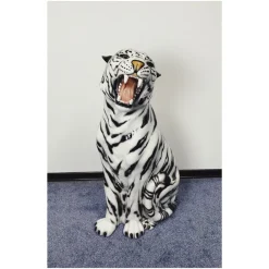 Pamono White Tiger Figurine in Ceramic by Ceramiche Boxer><noscript><img width=