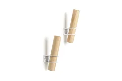 Pamono White Torch Hooks by Tore Bleuzé for Emko, Set of 2> Racks, Hooks & Valets