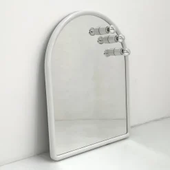 Pamono White Vanity Mirror from Carrara & Matta, 1970s><noscript><img width=
