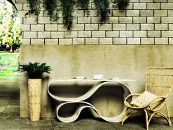 Clearance Pamono Whorl Console in Concrete Canvas by Neal Aronowitz The Exceptional