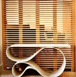 Clearance Pamono Whorl Console in Concrete Canvas by Neal Aronowitz The Exceptional