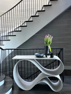 Clearance Pamono Whorl Console in Concrete Canvas by Neal Aronowitz The Exceptional
