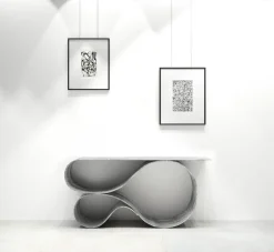 Clearance Pamono Whorl Console in Concrete Canvas by Neal Aronowitz The Exceptional