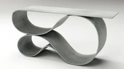 Clearance Pamono Whorl Console in Concrete Canvas by Neal Aronowitz The Exceptional