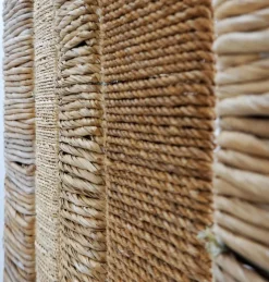 Best Pamono Wicker & Metal Folding Screen or Room Divider in the style of Audoux Minet