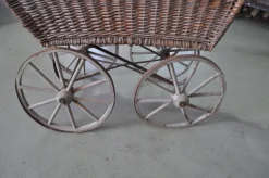 Pamono Wicker & Wood Pram, 1930s><noscript><img width=