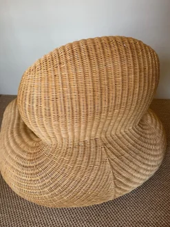 Pamono Wicker Armchair by Carl Öjerstam for Ikea, 2000s><noscript><img width=