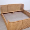 Best Pamono Wicker Double Bed by A. Dal Lago for Germa, 1970s
