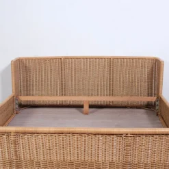Best Pamono Wicker Double Bed by A. Dal Lago for Germa, 1970s
