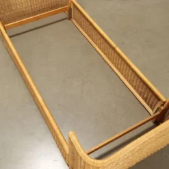 Best Pamono Wicker Single Bed, 1970s
