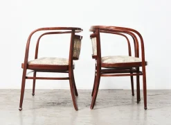 Pamono Wiener Secession Seating Set by Otto Wagner for Mundus Austria, 1903, Set of 3><noscript><img width=