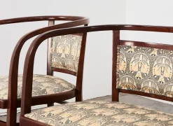 Pamono Wiener Secession Seating Set by Otto Wagner for Mundus Austria, 1903, Set of 3><noscript><img width=
