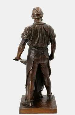 Pamono Wilhelm Albermann, The Blacksmith of Solingen, 1895, Zinc><noscript><img width=