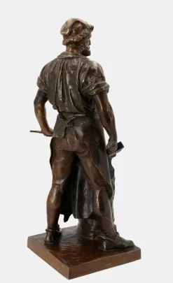 Pamono Wilhelm Albermann, The Blacksmith of Solingen, 1895, Zinc><noscript><img width=
