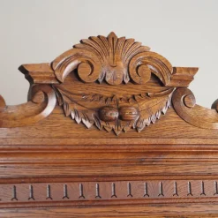 Outlet Pamono Wilhelminian 3-Door Wardrobe in Oak with Mirror, 1890s