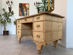 Pamono Wilhelminian Style Desk in Natural Wood><noscript><img width=