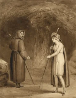 Hot Pamono William Derby, Edwin & Angelina, Early 19th Century, Watercolour