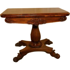 Pamono William IV Folding Games or Card Table, 1830s> Game Tables