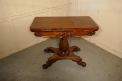 Pamono William IV Folding Games or Card Table, 1830s> Game Tables
