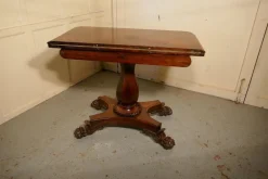 Pamono William IV Folding Games or Card Table, 1830s><noscript><img width=