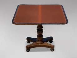 Best Pamono William IV Rosewood Fold-Over Card Table, 1830s