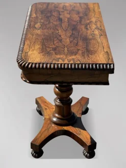 Best Pamono William IV Rosewood Fold-Over Card Table, 1830s