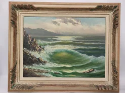 Pamono Willy Baumgartner, Ocean, 1970s, Oil on Canvas