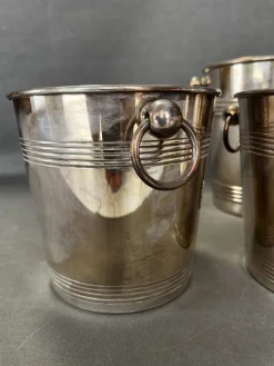 Pamono Wine Coolers in Metal from Christofle, 1960s, Set of 4><noscript><img width=