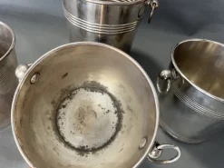Pamono Wine Coolers in Metal from Christofle, 1960s, Set of 4><noscript><img width=