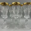 Pamono Wine Glasses with 18K Gold Rim by Franz Kaspar for Glashütte, 1950s, Set of 6> Glassware