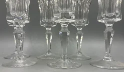 Pamono Wine Glasses with 18K Gold Rim by Franz Kaspar for Glashütte, 1950s, Set of 6><noscript><img width=