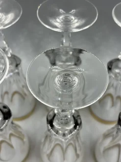 Pamono Wine Glasses with 18K Gold Rim by Franz Kaspar for Glashütte, 1950s, Set of 6><noscript><img width=